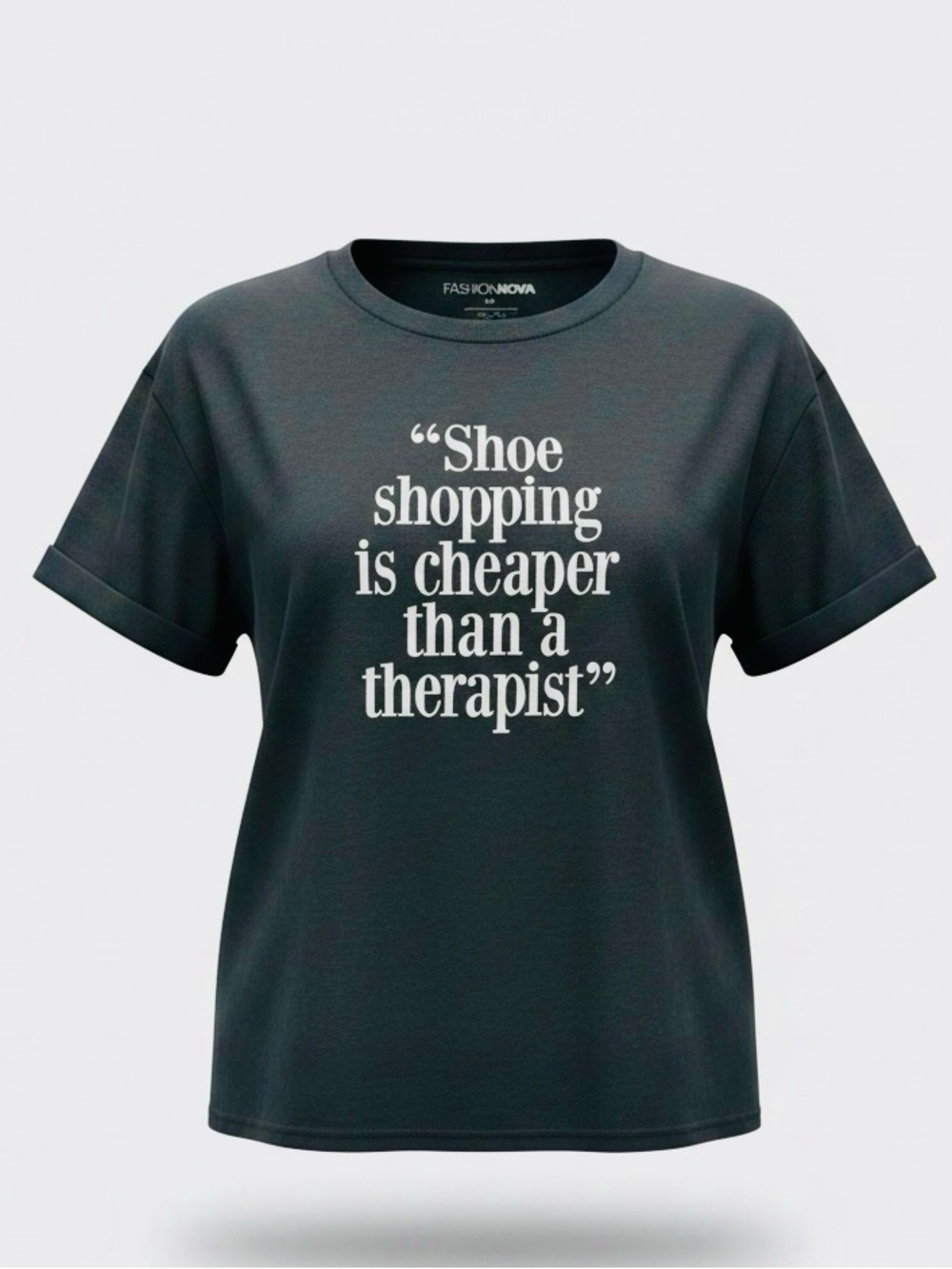 Fashion Nova Black Graphic Short Sleeve Tee - Picture 6 of 7